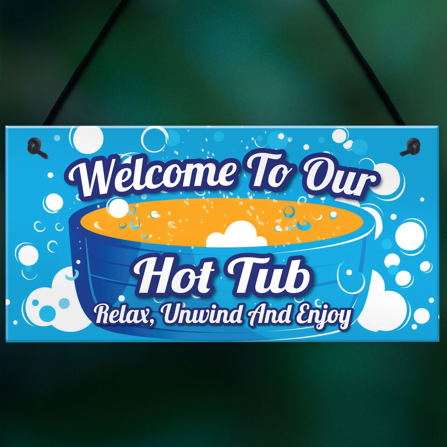 Hot Tub Signs and Plaques Garden Pool Hanging Wall Shed Plaque