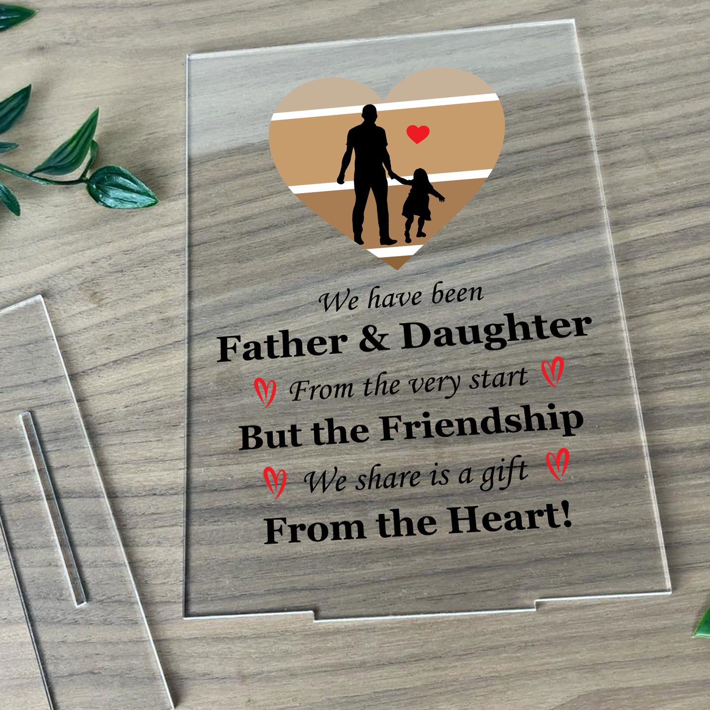 Father And Daughter Acrylic Plaque Fathers Day Gift For Dad