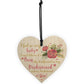 Wedding Bestfriend Bridesmaid Wooden Hanging Heart Wedding GIFT