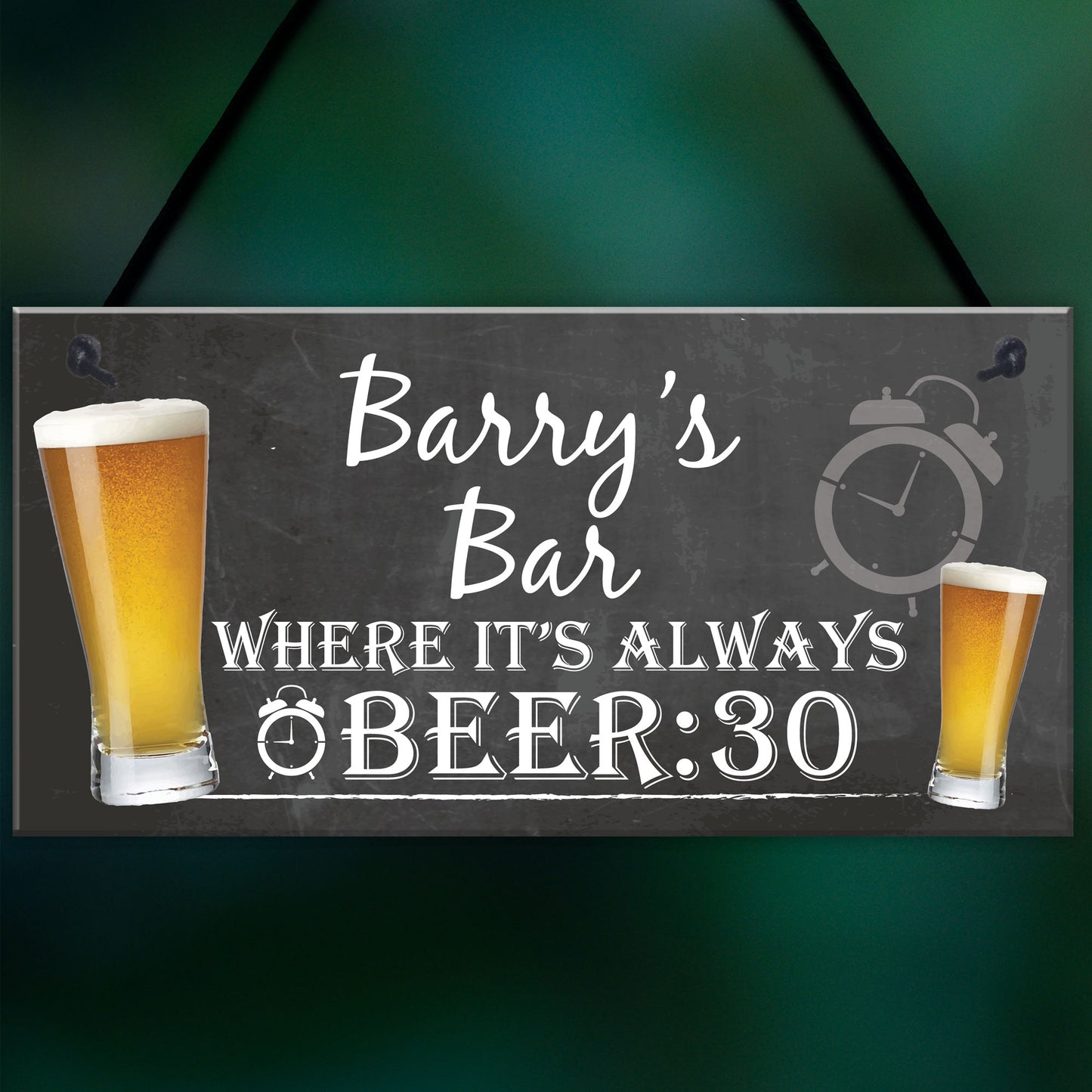 Personalised Beer Man Cave Alcohol Home Bar Pub Hanging Plaque