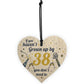 Funny Happy Birthday 38 Wood Heart Man Wife Brother Sister Gift