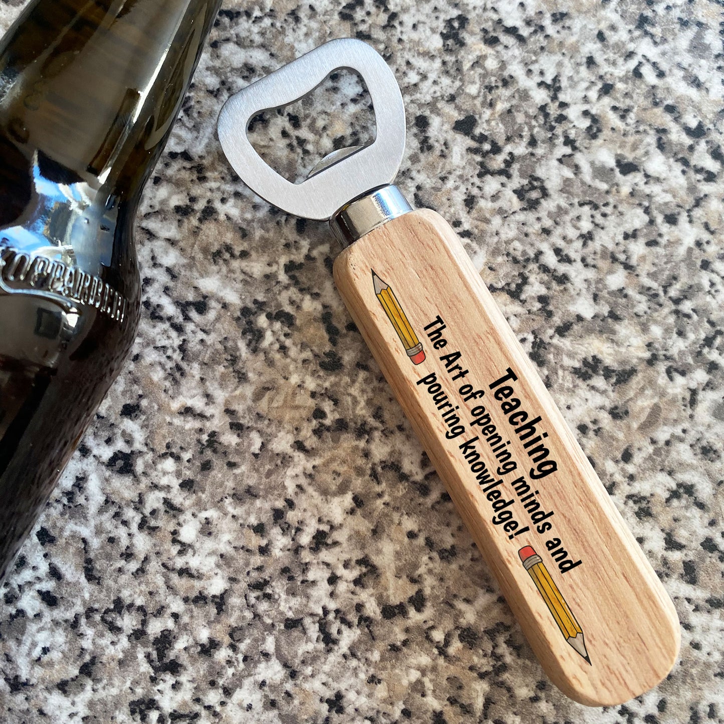 Thank You Teacher Gift Wood Bottle Opener Leaving Nursery School