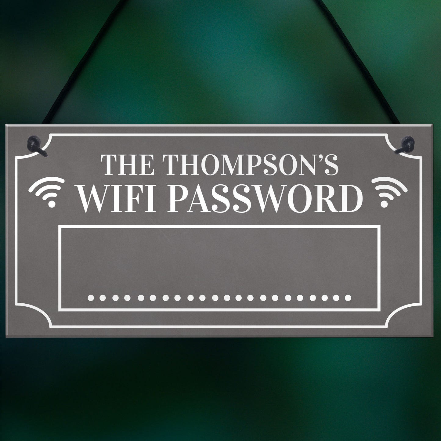 Family Wifi Password PERSONALISED Wifi Network Display Sign