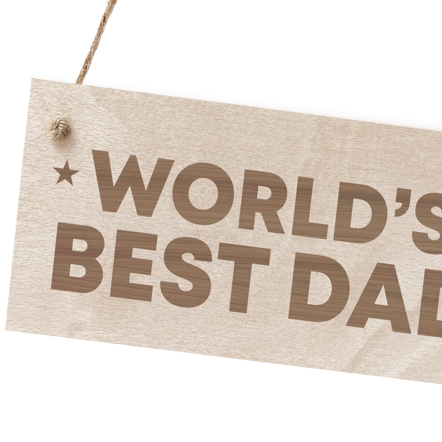 Happy Fathers Day Gift Best Dad Wood Hanging Plaque Dad Gift