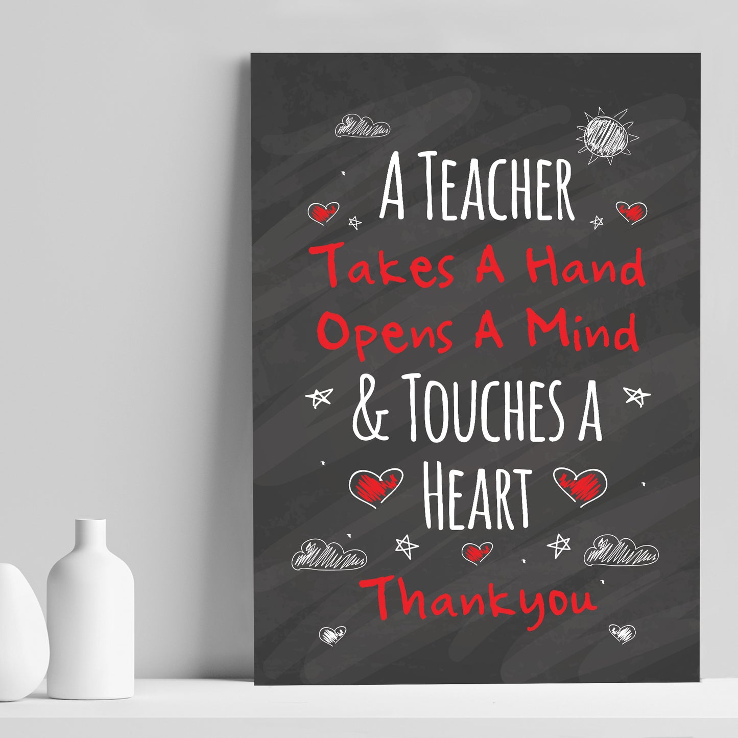 Touch A Heart Teacher Gift Teacher Print Thank You Assistant