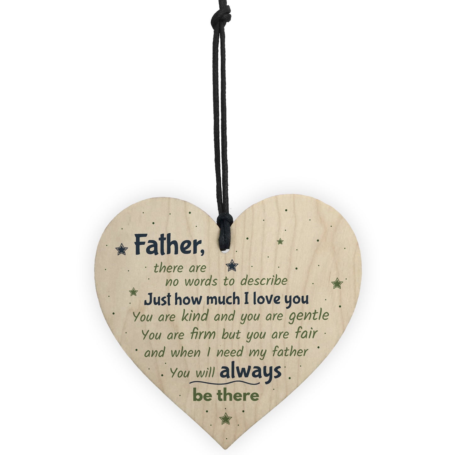 Father Daddys Girl Dad Daddy Wood Heart FATHERS DAY Gift For Him