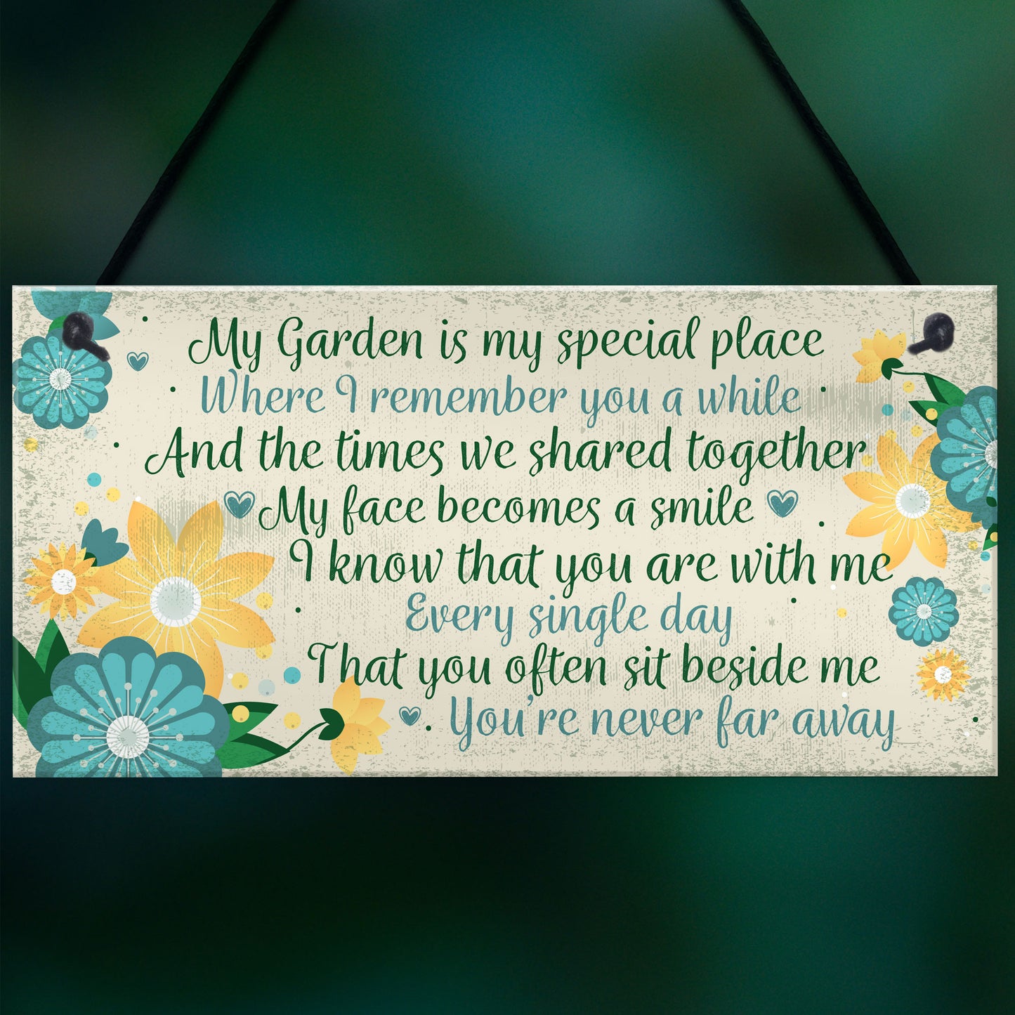 Garden In Memory Mum Nan Friend Memorial Poem Sign Hanging Wall