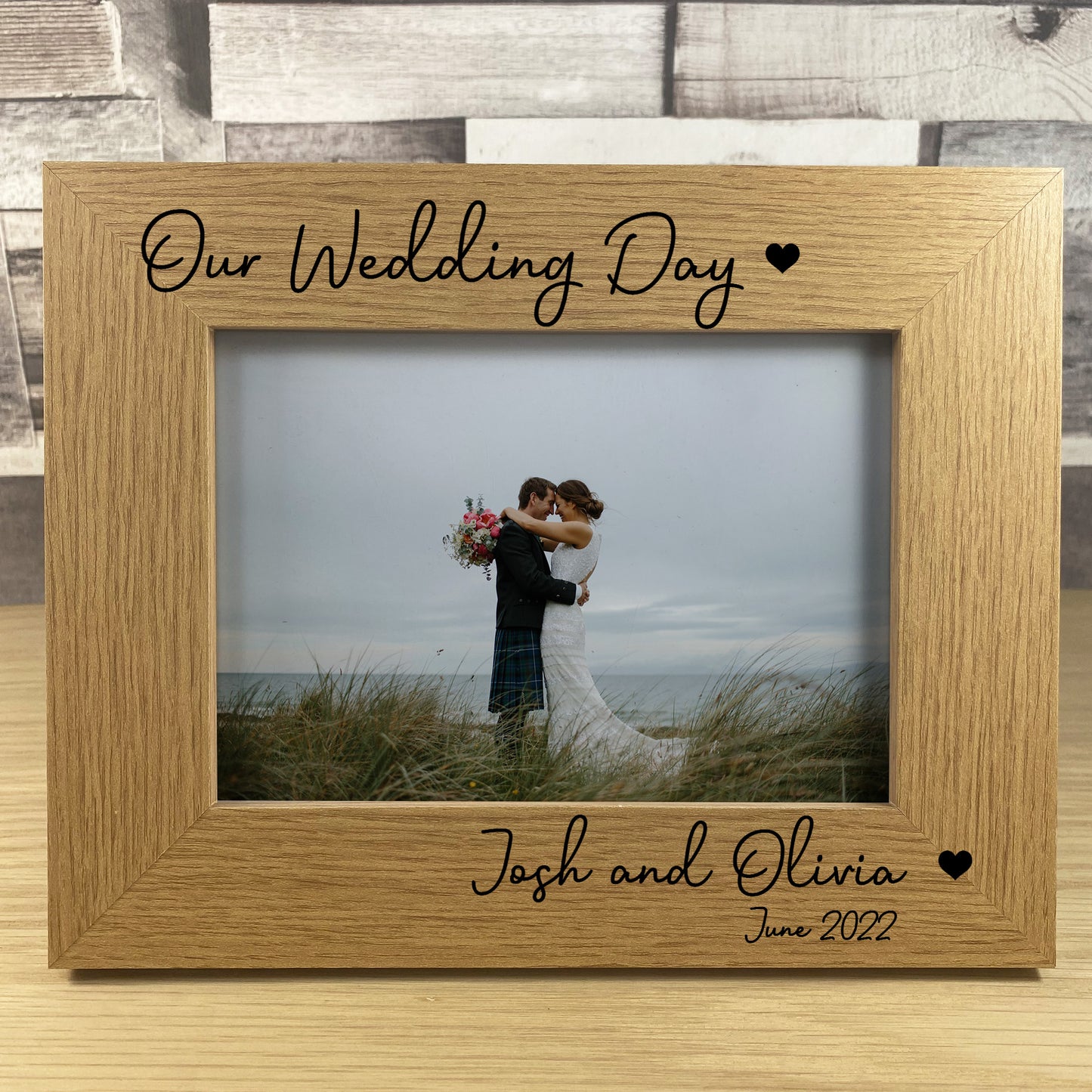 Wedding Day Gift Personalised Photo Frame Husband Wife Gift