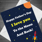 Fathers Day Card SPACE Moon Cheeky Dad Daddy Father Grandad