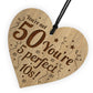 50th Birthday Gift For Friend Men Women Engraved Heart Funny