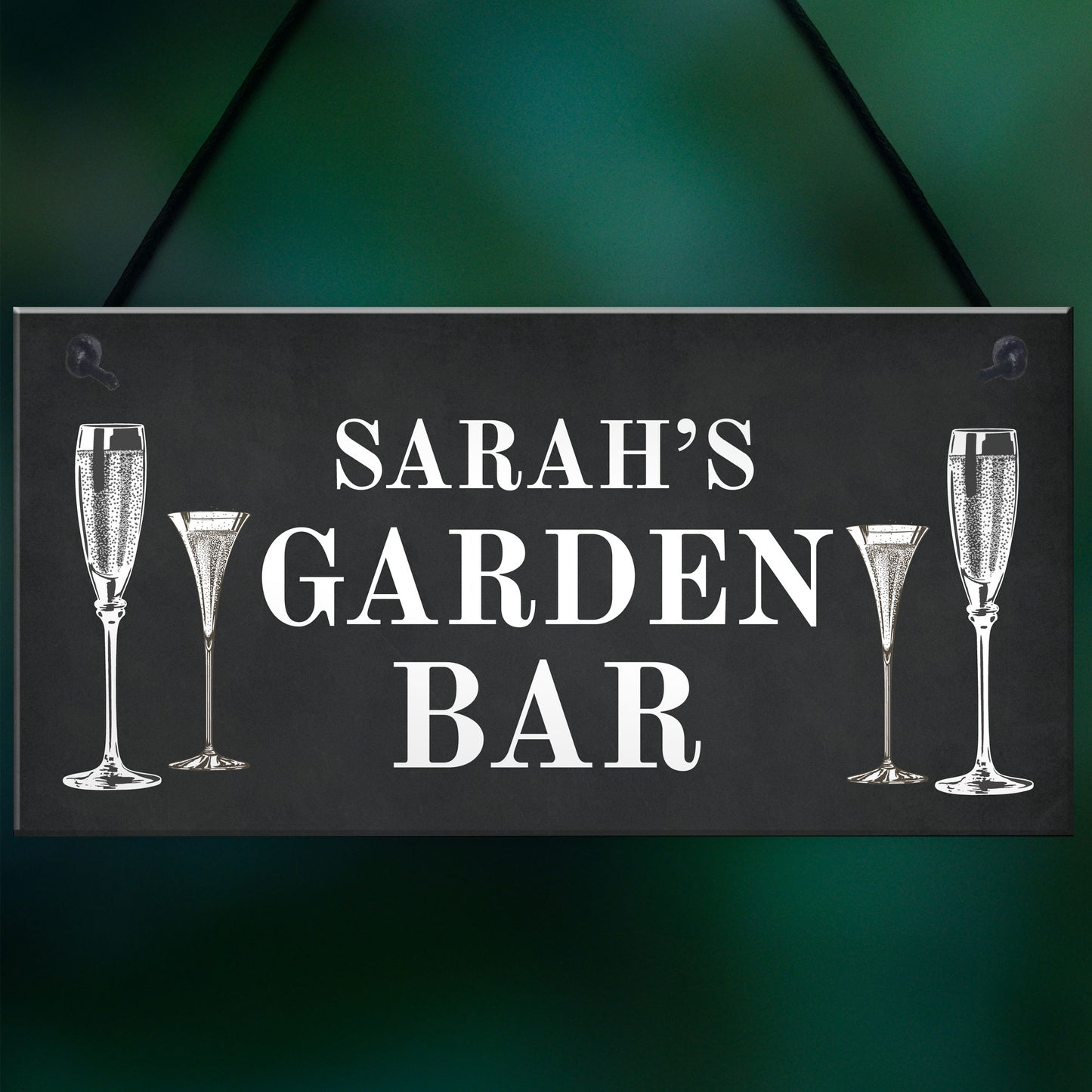 Garden Bar Sign Shabby Personalised Home Bar Garden Sign