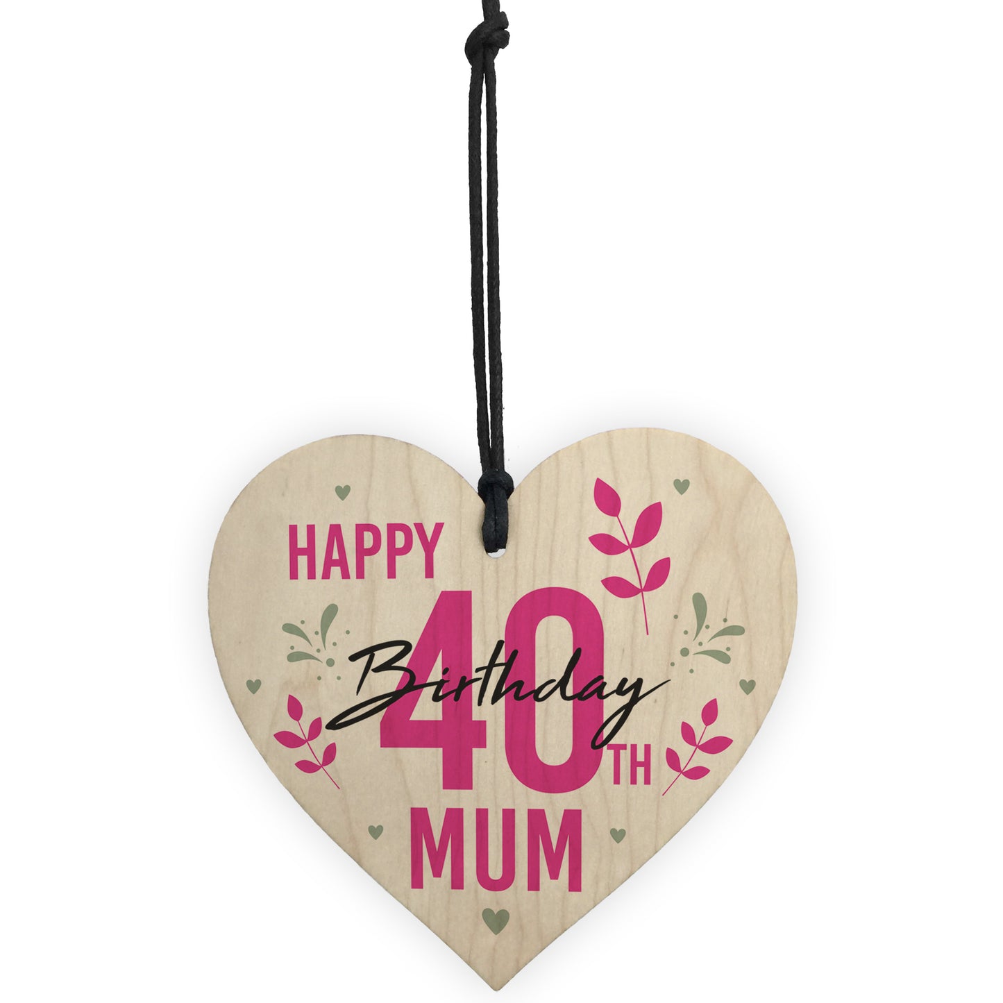 30th 40th 50th Birthday Gift For Mum Personalised Engraved Heart
