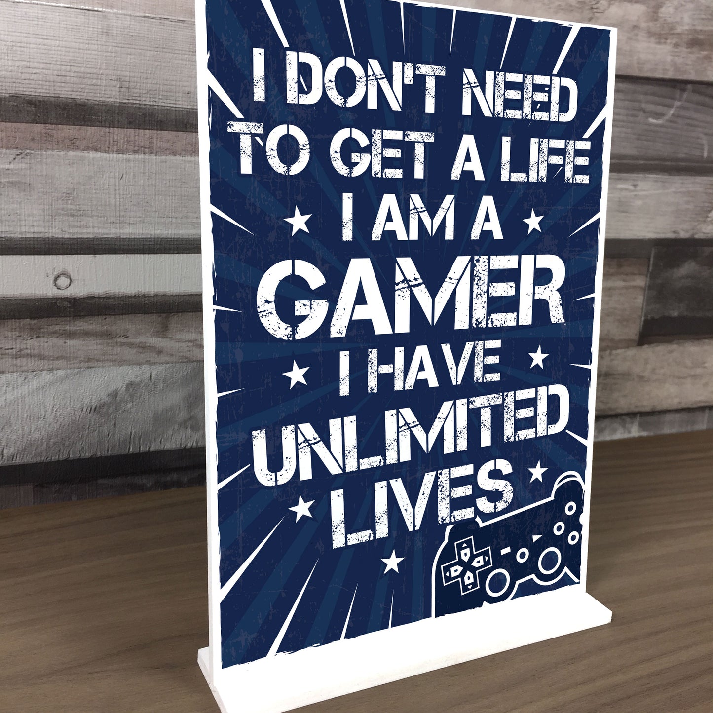 Funny Gaming Gamer Standing Plaque Birthday Gift For Boys Son