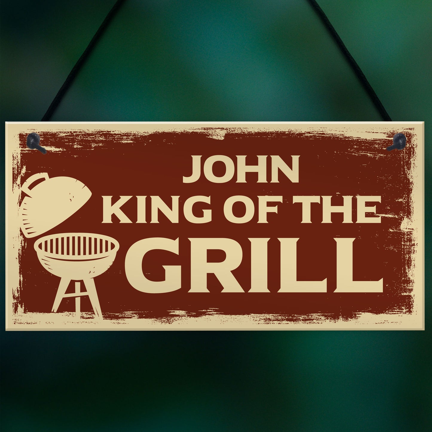 Novelty BBQ Sign Hanging Garden Plaque Personalised Grill Sign