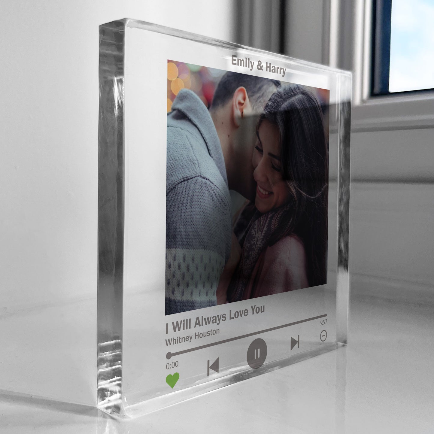 Customisable Free Standing Acrylic Block Plaque Personalised