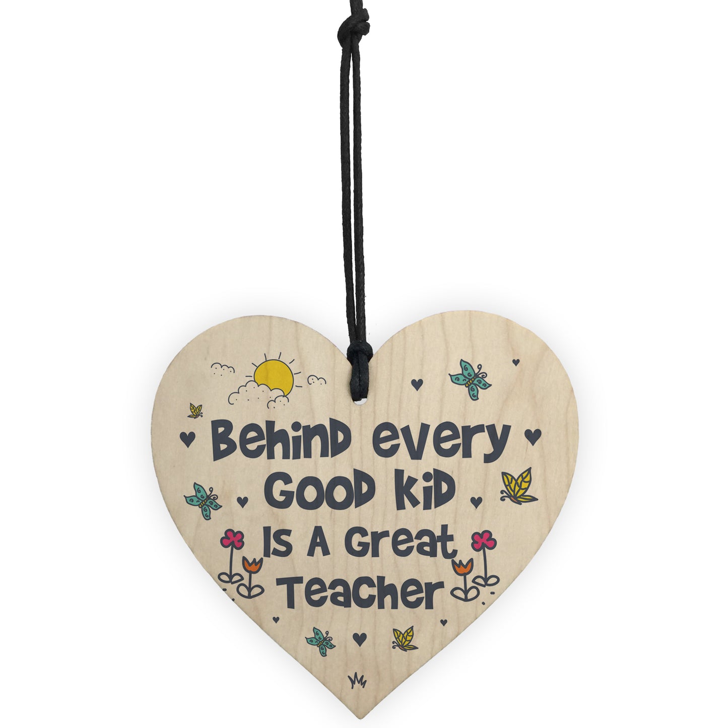 Nursery Teacher Thank You Gift Wood Heart Teaching Assistant