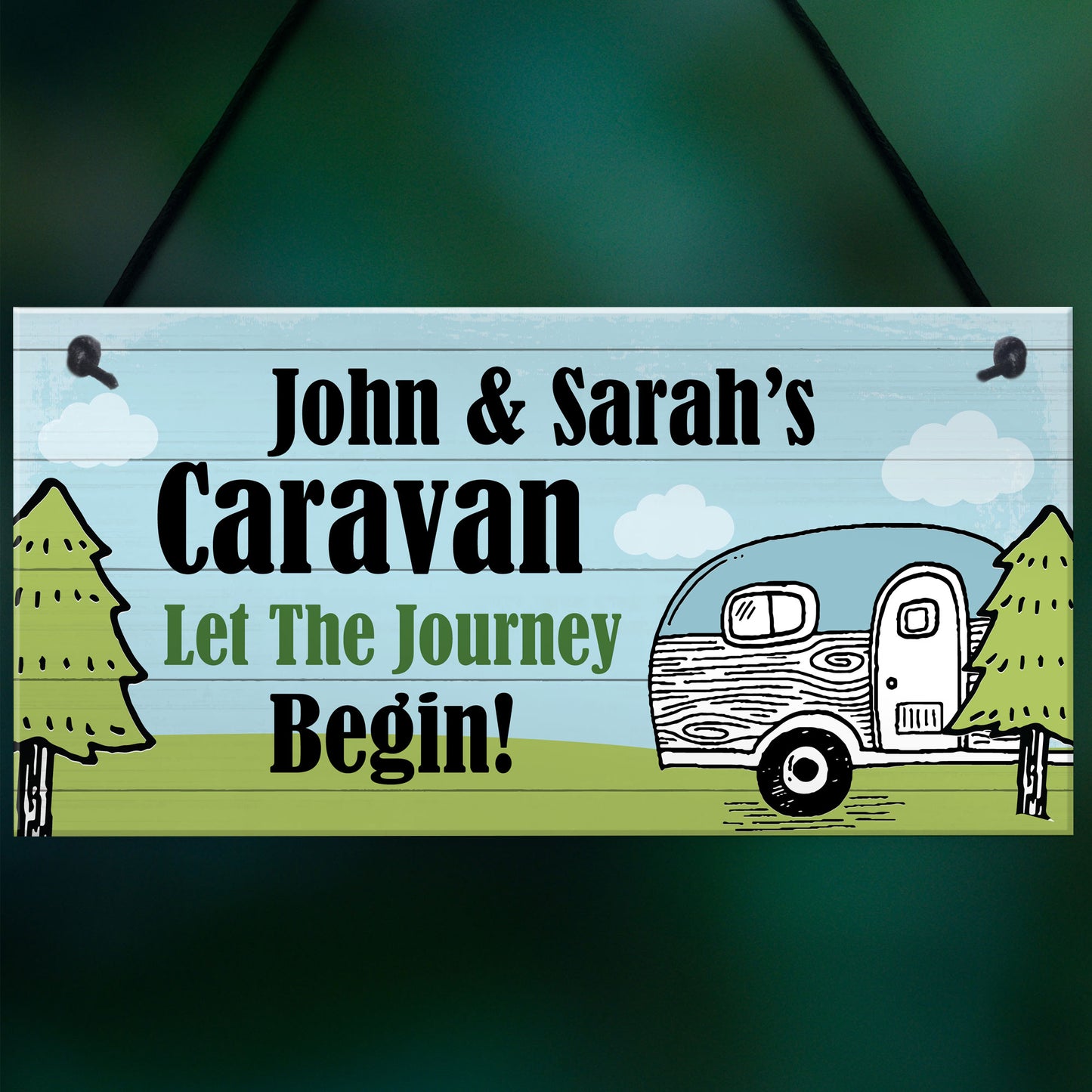 Hanging Caravan Sign Novelty Caravan Accessories Personalised