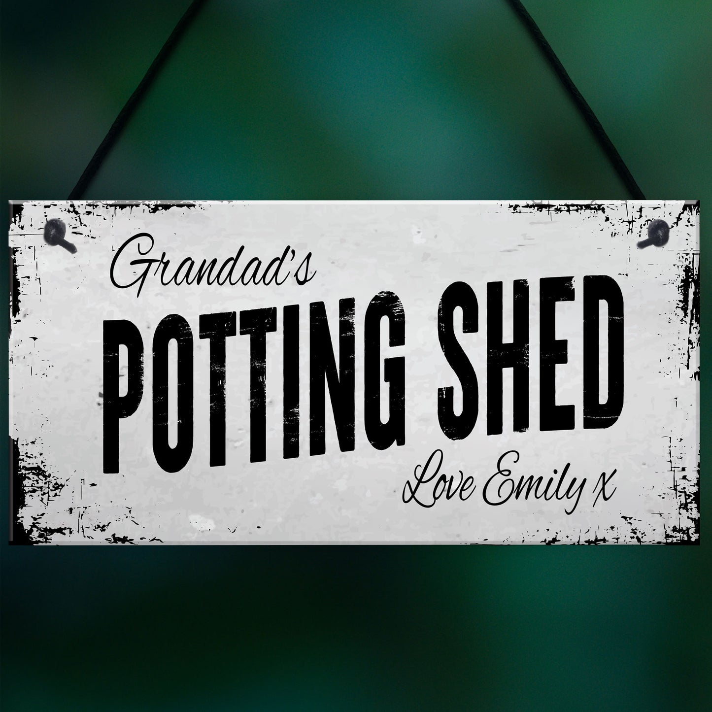 Novelty Potting Shed Sign Shabby Personalised Garden Sign Shed