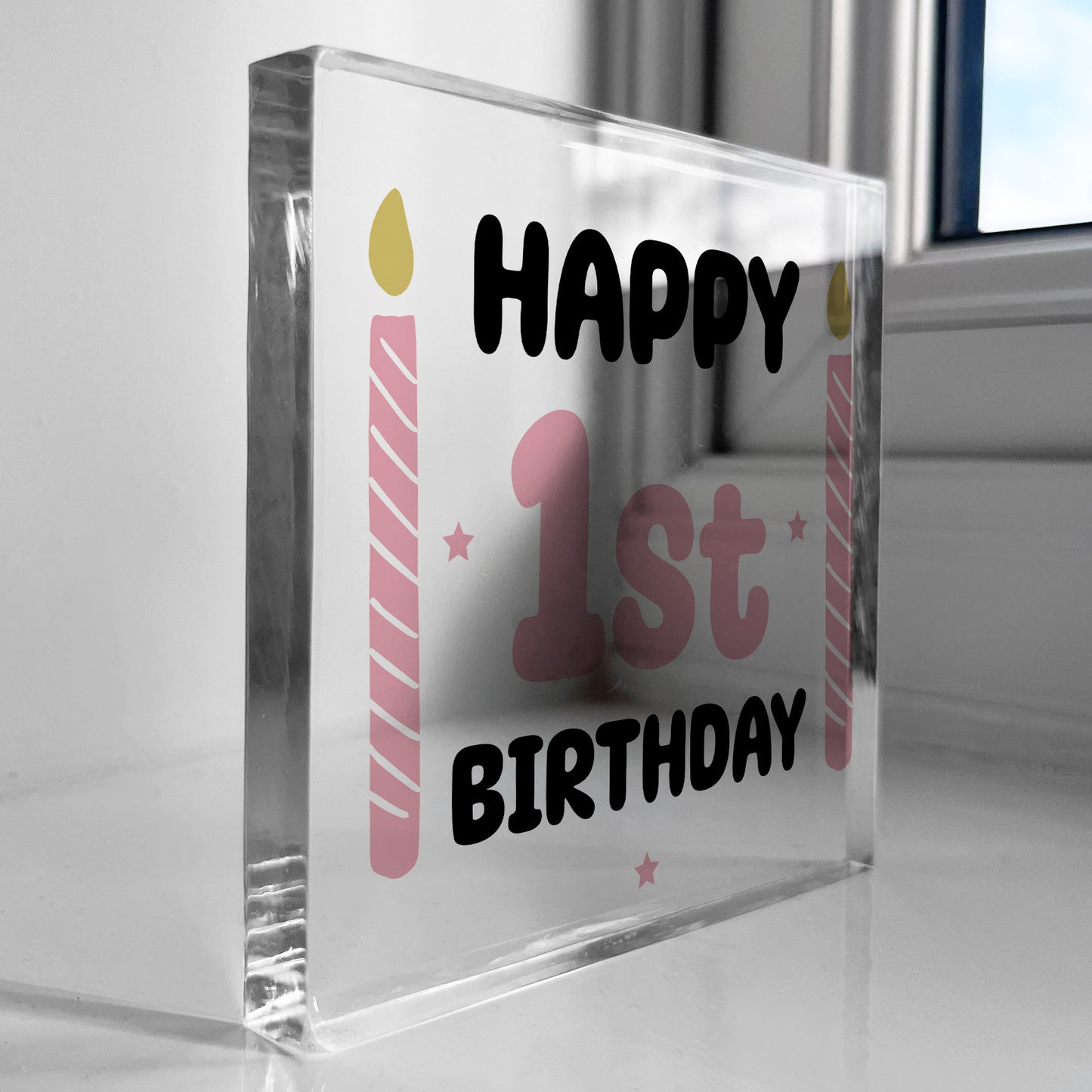 1st Birthday Gift For Baby Girl Acrylic Block Baby Girl Gift