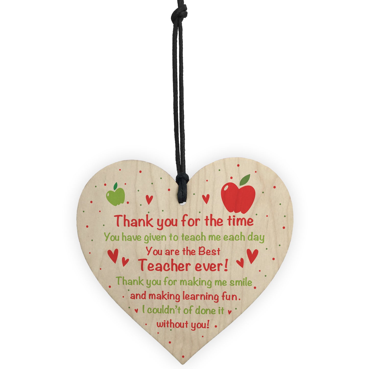 Novelty Thank You Gift For Teacher Teaching Assistant Heart