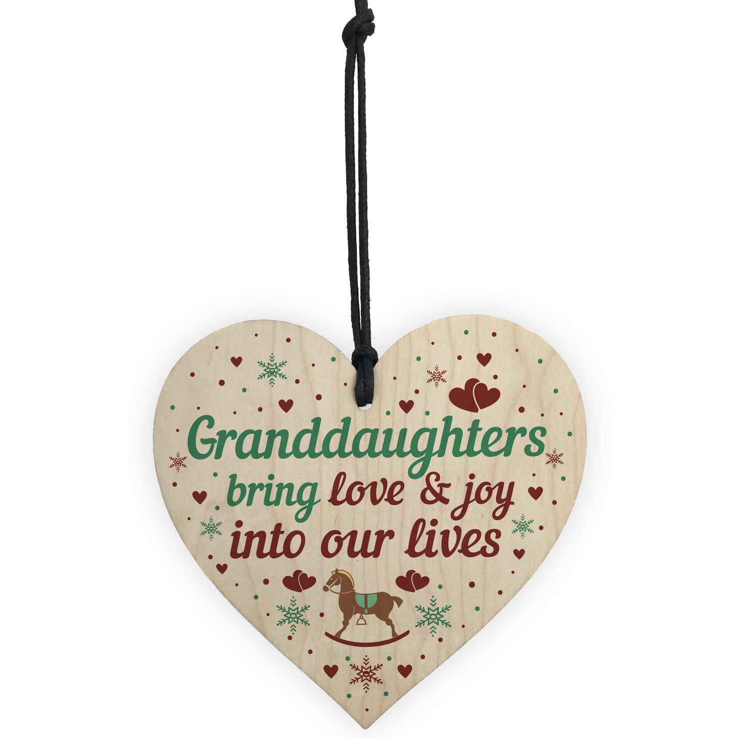 Granddaughter Bauble Heart Birthday Christmas Nan Grandad Plaque
