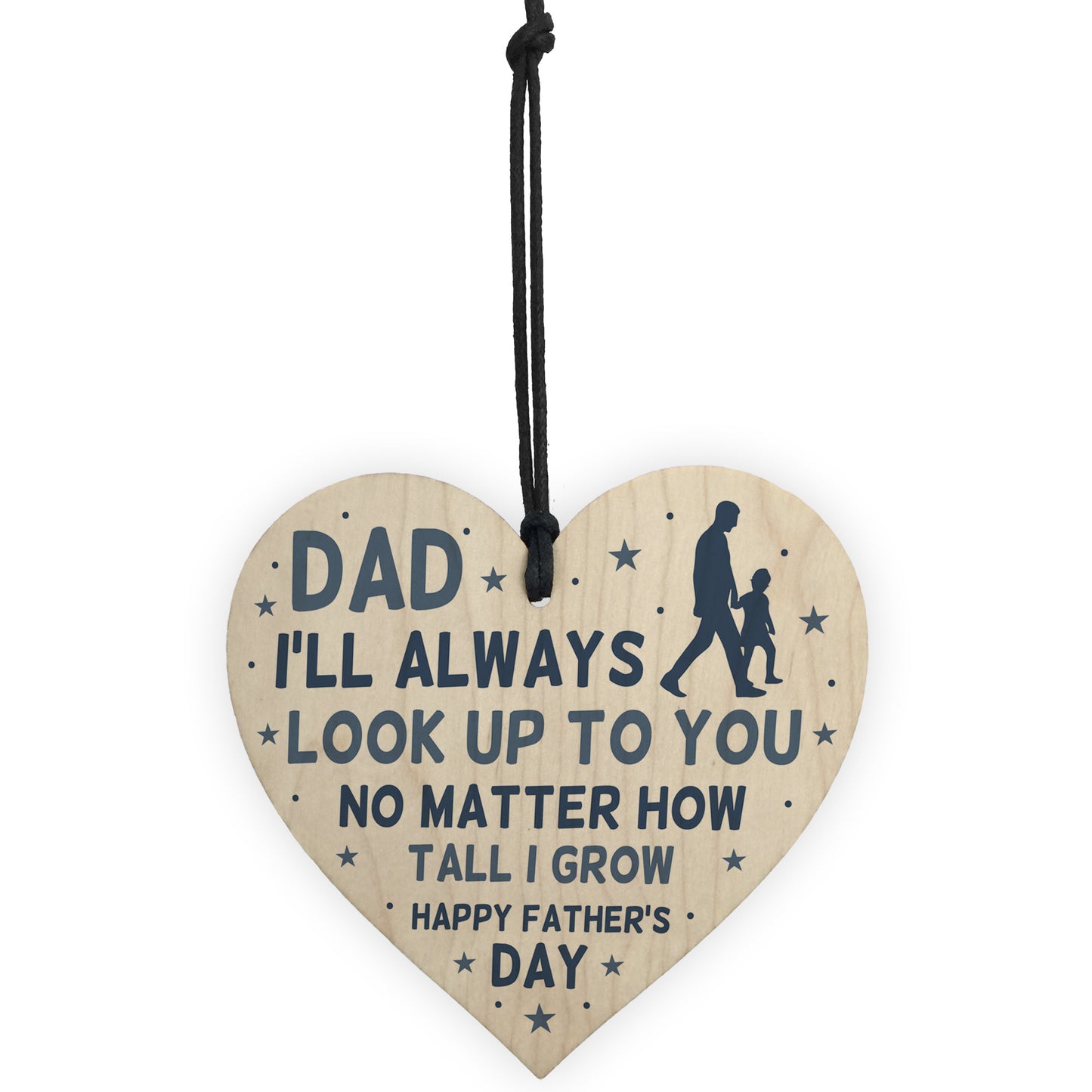 Fathers Day Gift Idea Wooden Heart Sign Gift For Dad Novelty