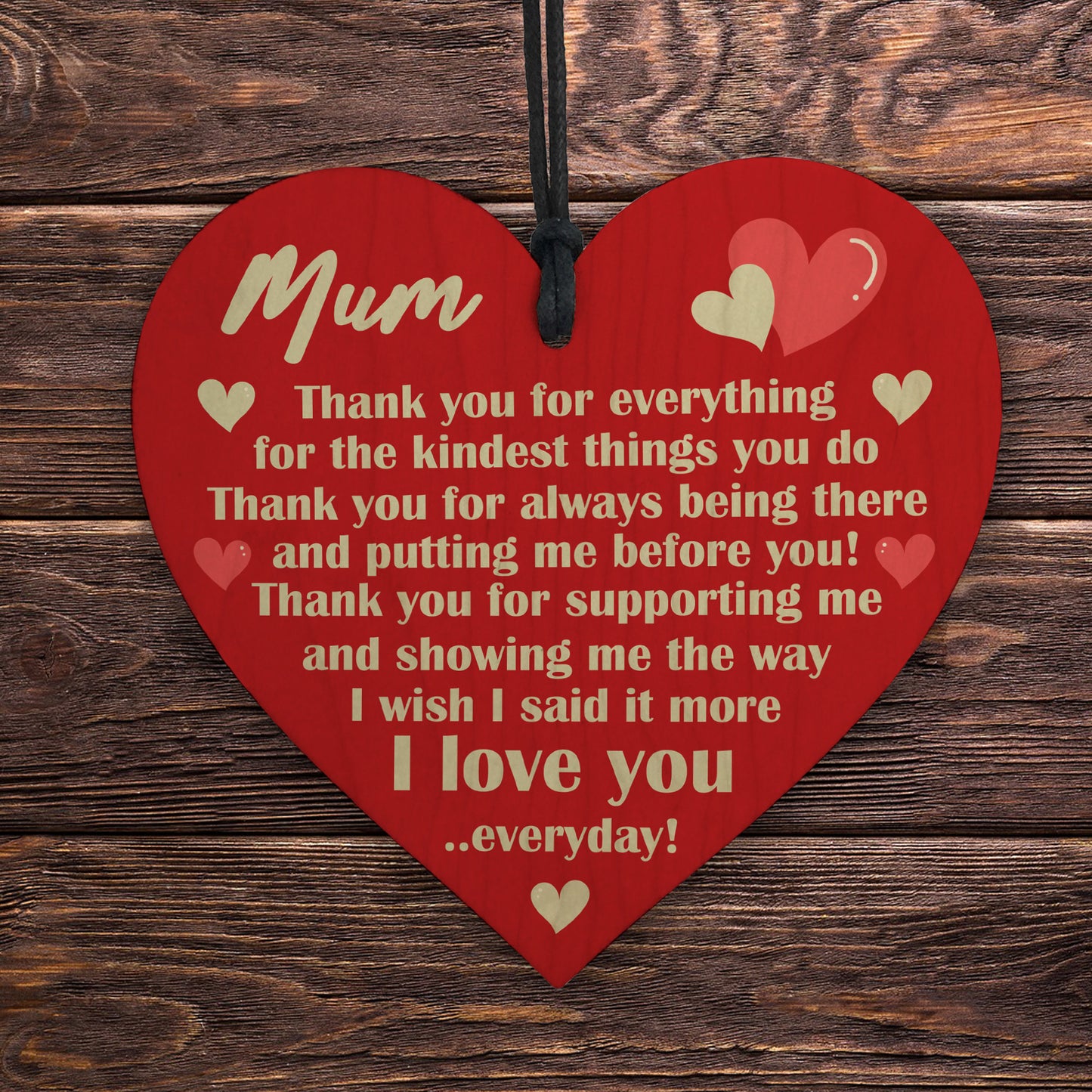 THANK YOU Gift For Mum Mummy Birthday Mothers Day Heart