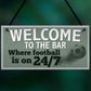 Welcome To The Bar Pub Man Cave Sign Gifts For Men World Cup