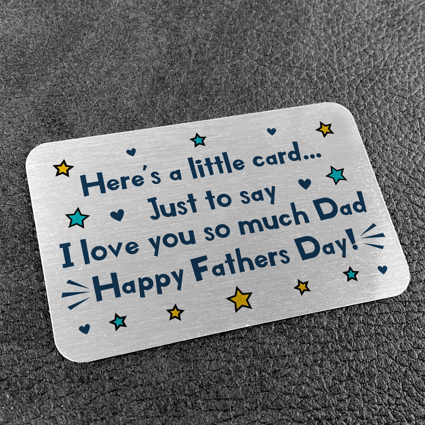 Fathers Day Gift For Dad From Daughter Son Metal Wallet Insert