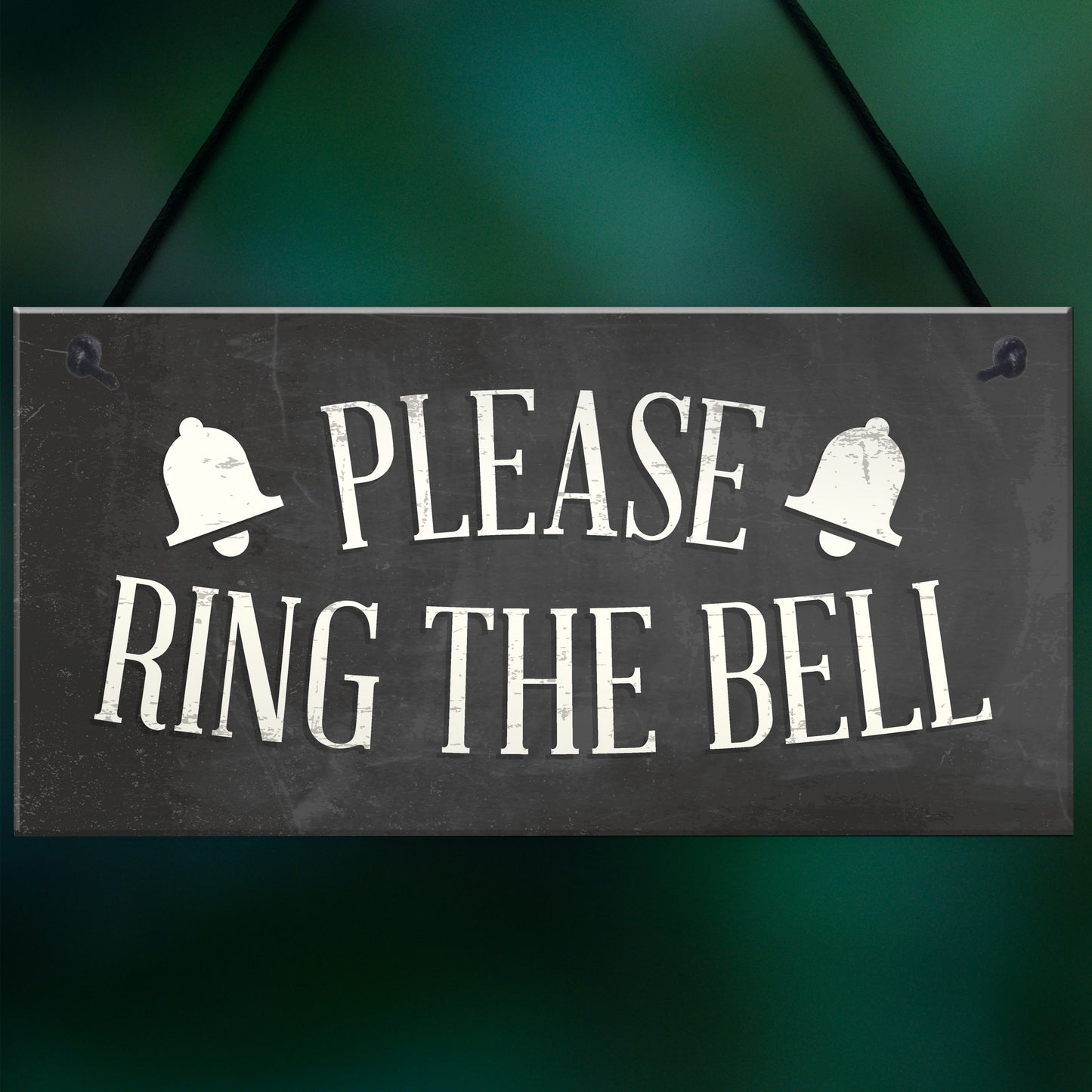 PLEASE RING THE BELL House Door Hanging Plaque Garden Sign