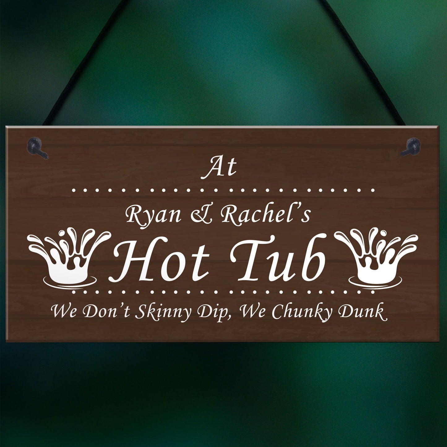 Personalised Any Name's Hot Tub Sign Novelty Hot Tub Accessories