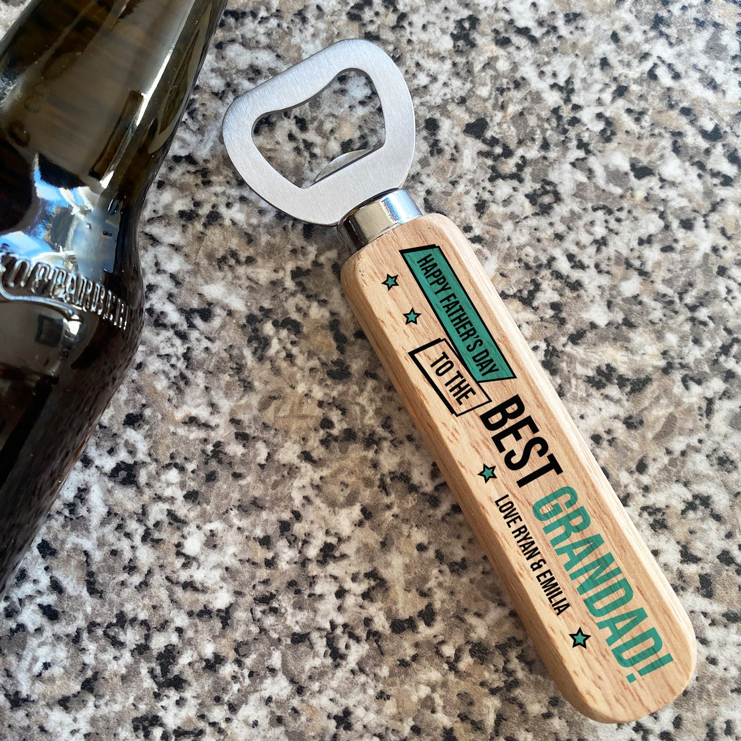 Personalised Fathers Day Gift For Grandad Bottle Opener Novelty