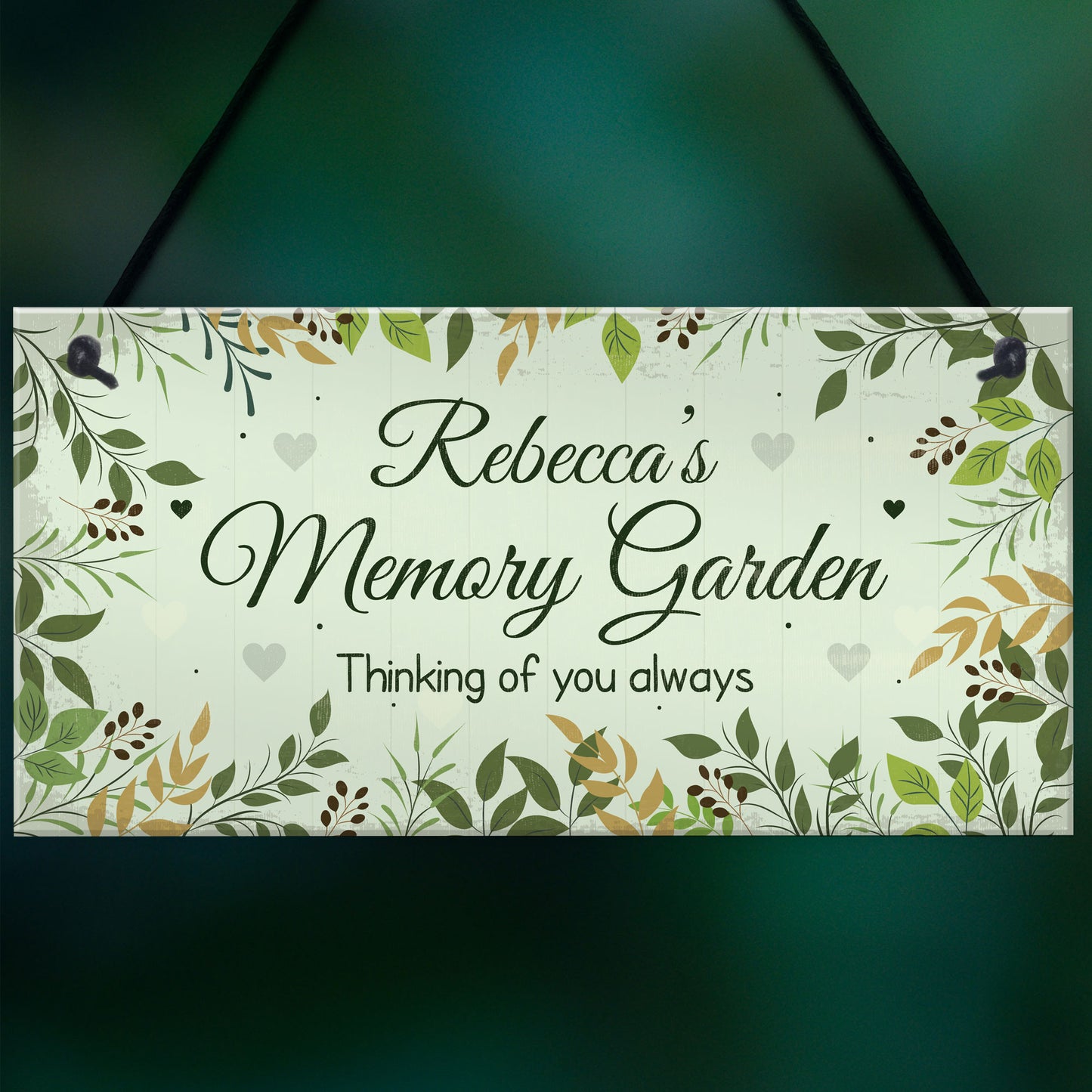 Memory Garden Sign Personalised Memorial Gift For Summer House