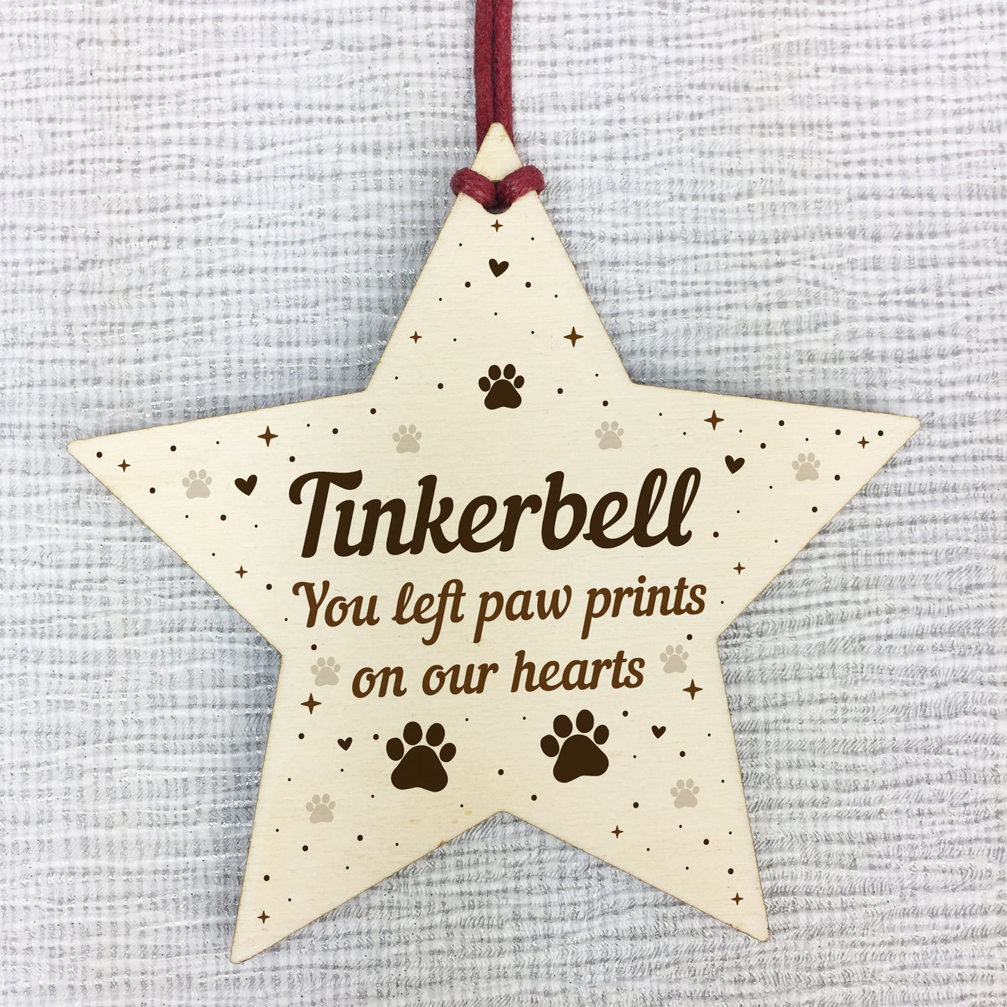 Personalised Dog Cat Pet Memorial Christmas Tree Decoration Star