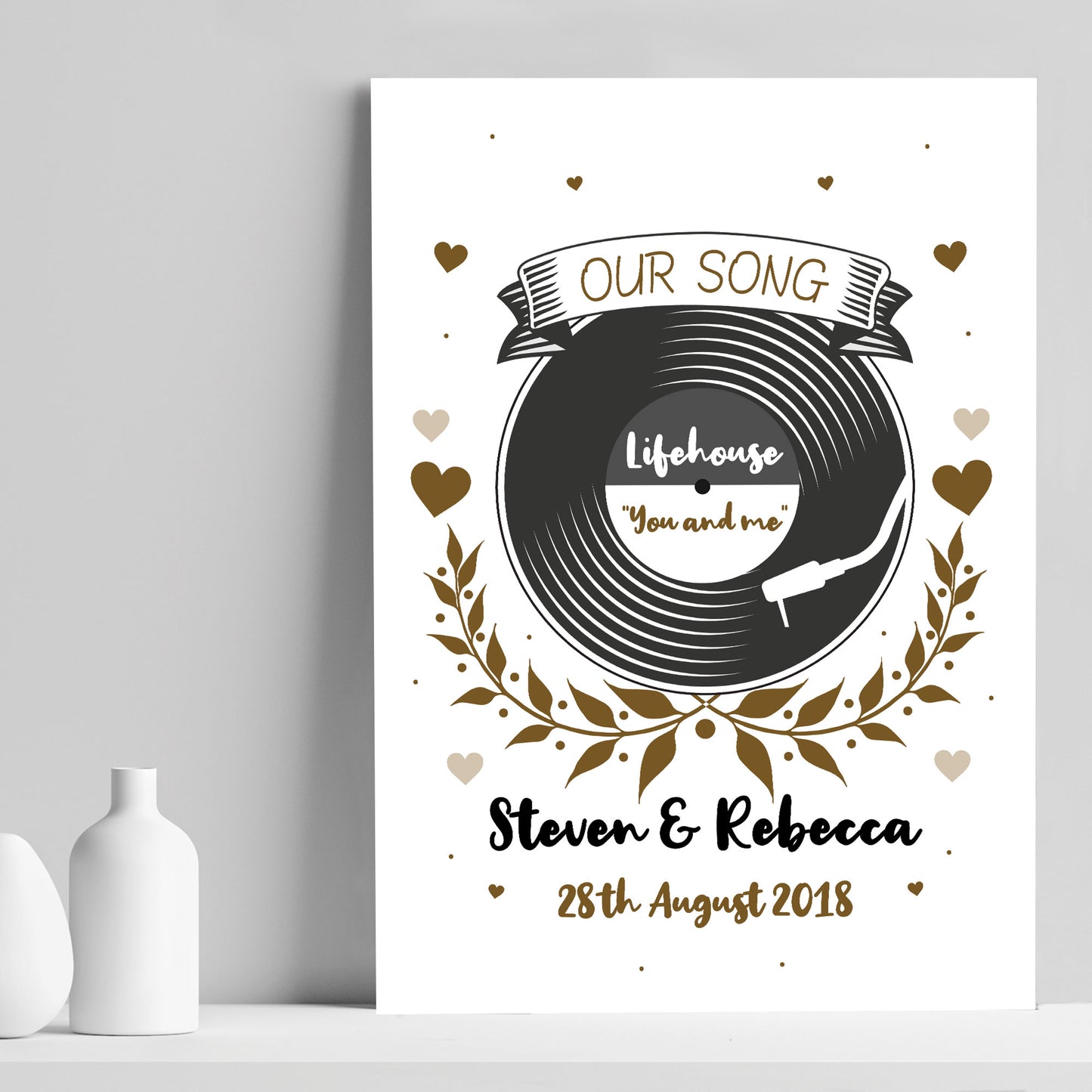 1st 2nd 5th Anniversary Gift For Husband Wife Boyfriend Print