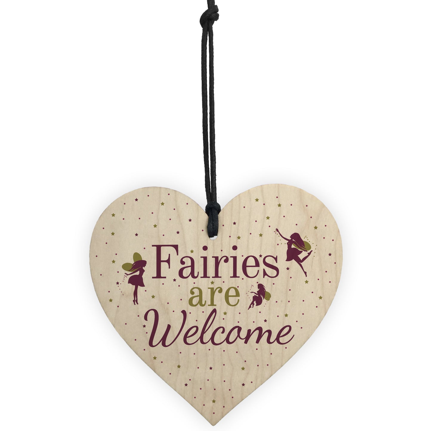 Wooden Fairies Welcome Hanging Garden Gardening Shed Plaque