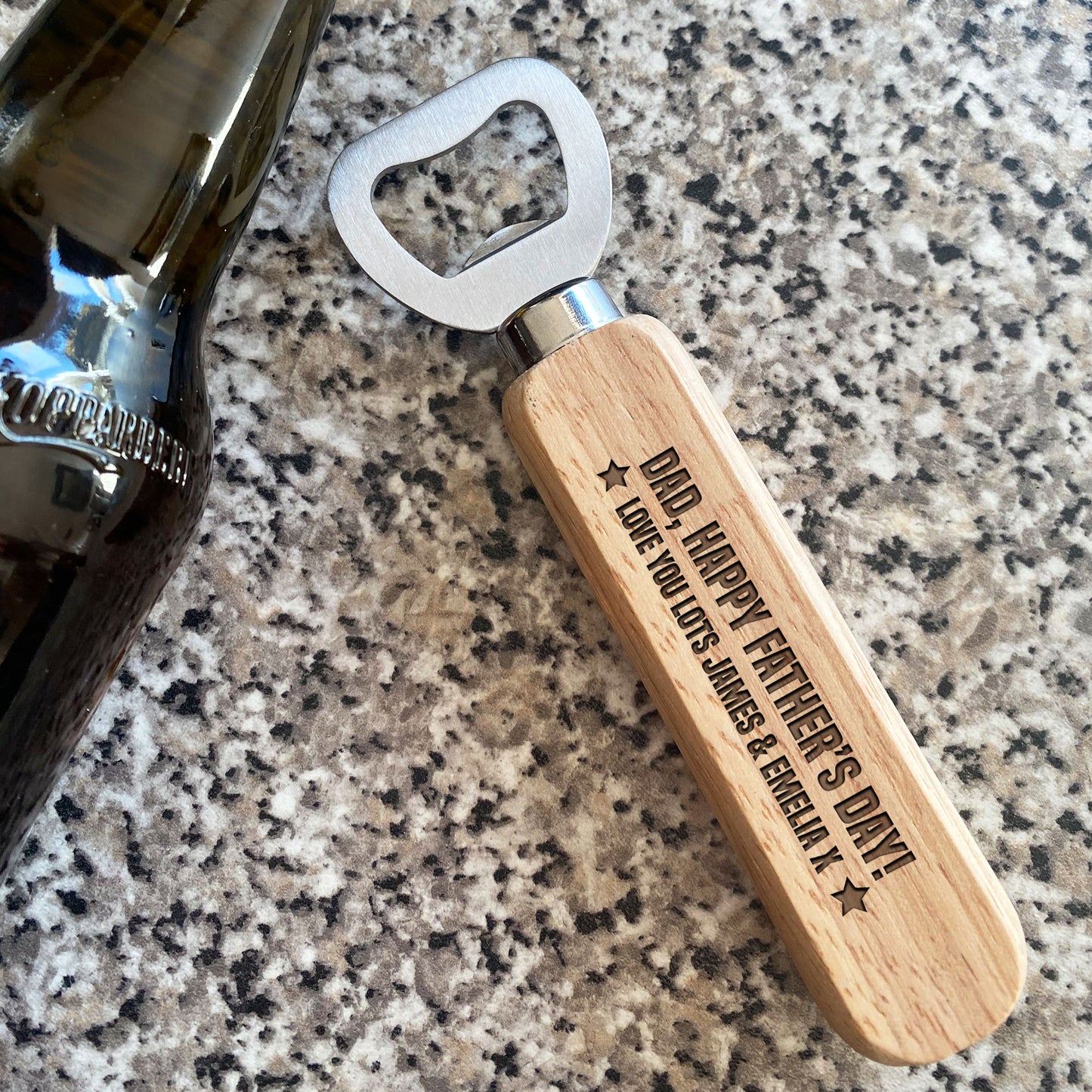 Personalised Fathers Day Gifts For Dad Engraved Bottle Opener