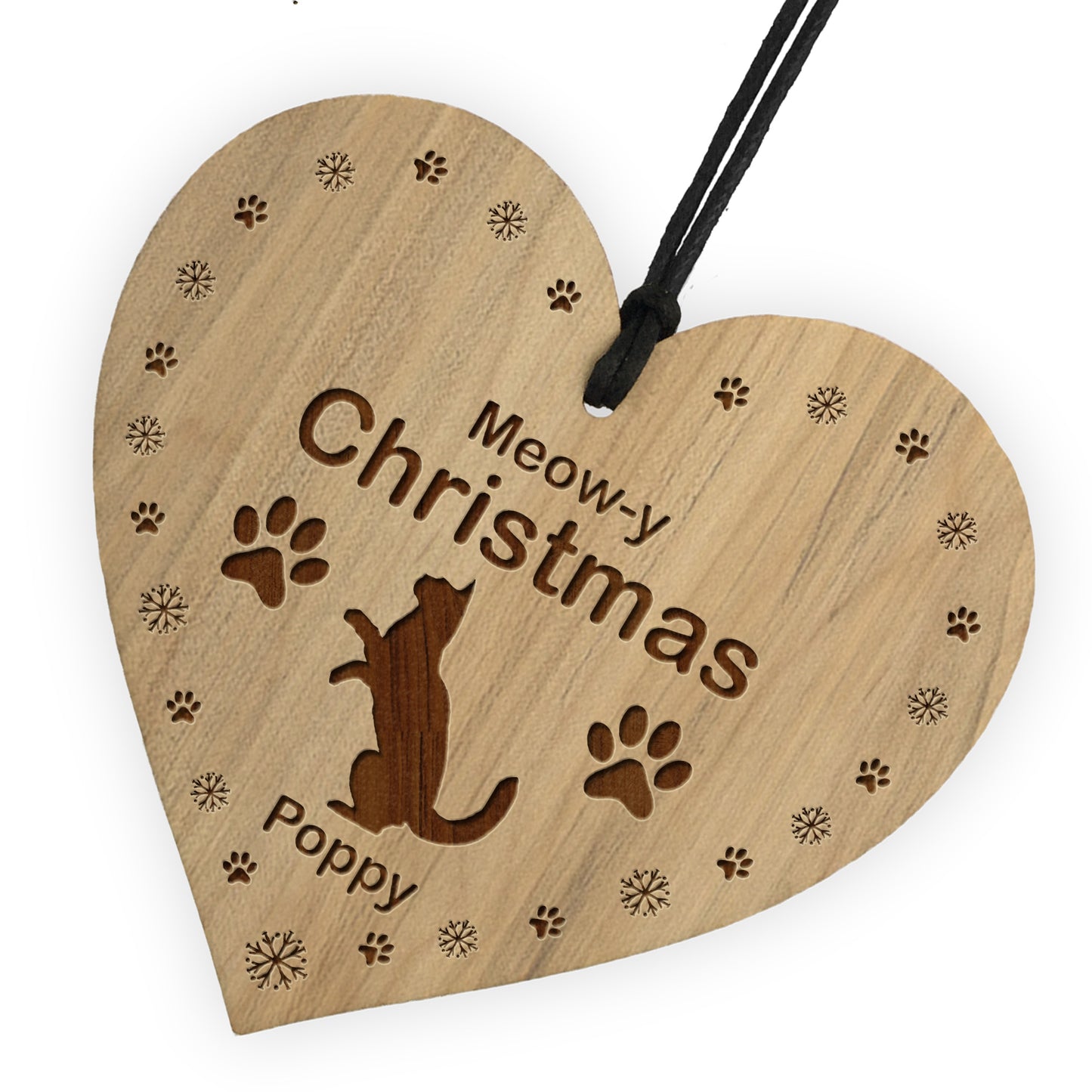 Personalised Cat Bauble Kitten Engraved Ornament Bauble 1st Xmas