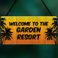 Funny Garden Sign GARDEN RESORT Summer Plaque New Home Gift