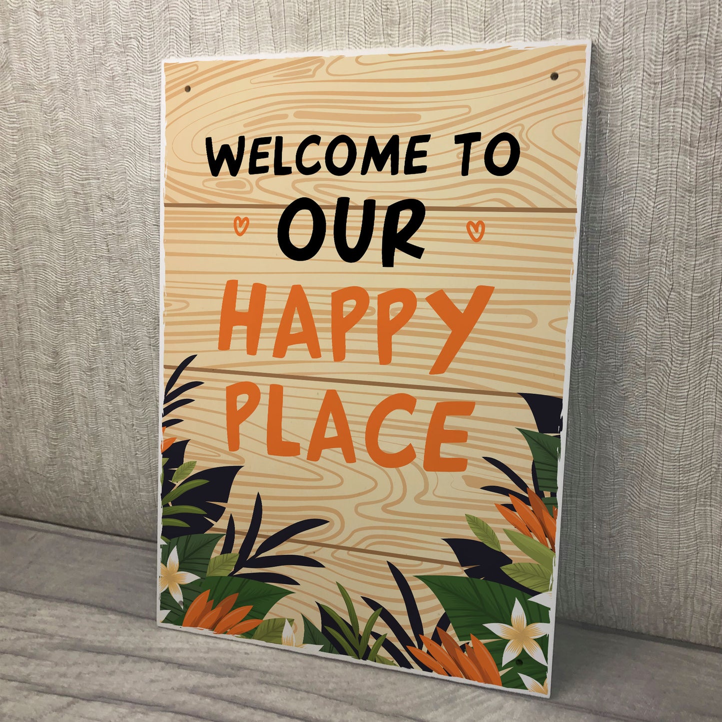 OUR HAPPY PLACE Sign For Garden Summerhouse Shed Friendship Gift