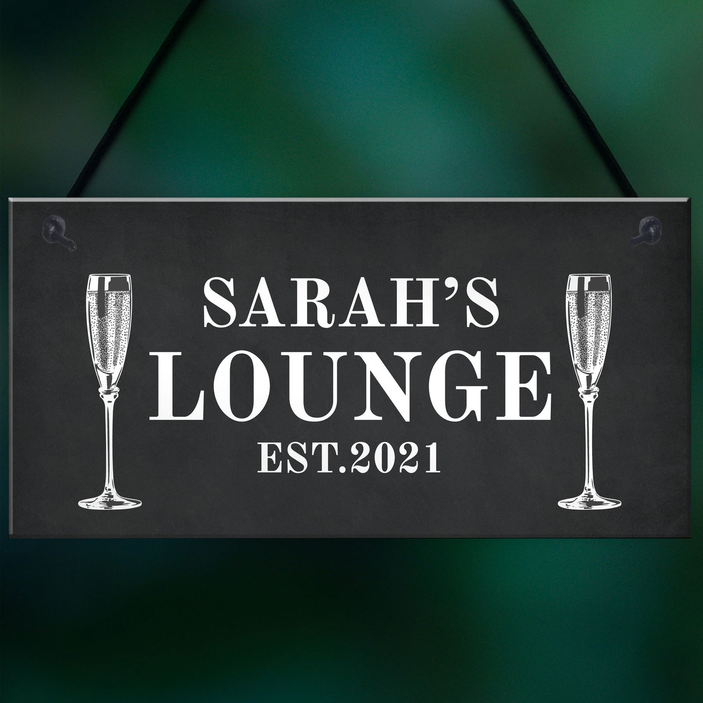 Personalised Lounge Sign Home Bar Sign Garden Plaque Prosecco