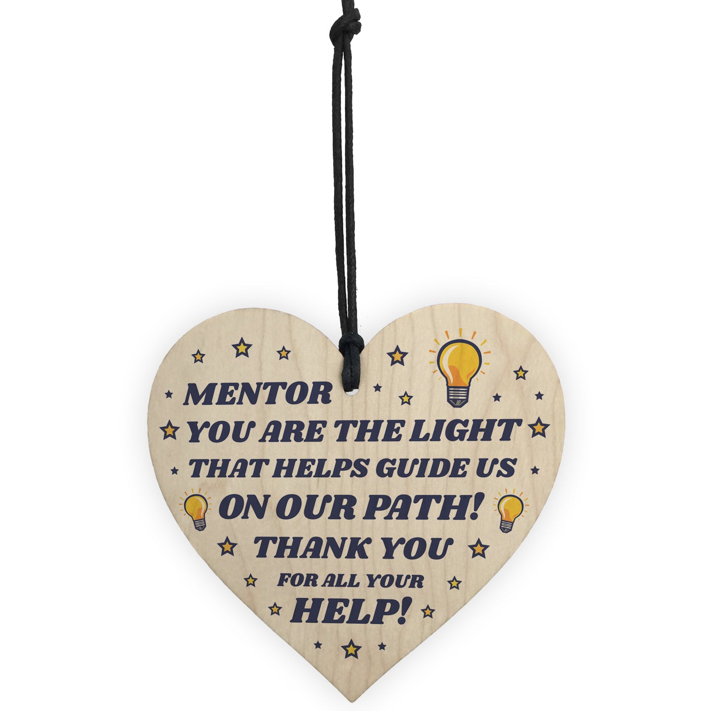 Thank You MENTOR Gift Heart Hanging Sign Friend Teacher Gift