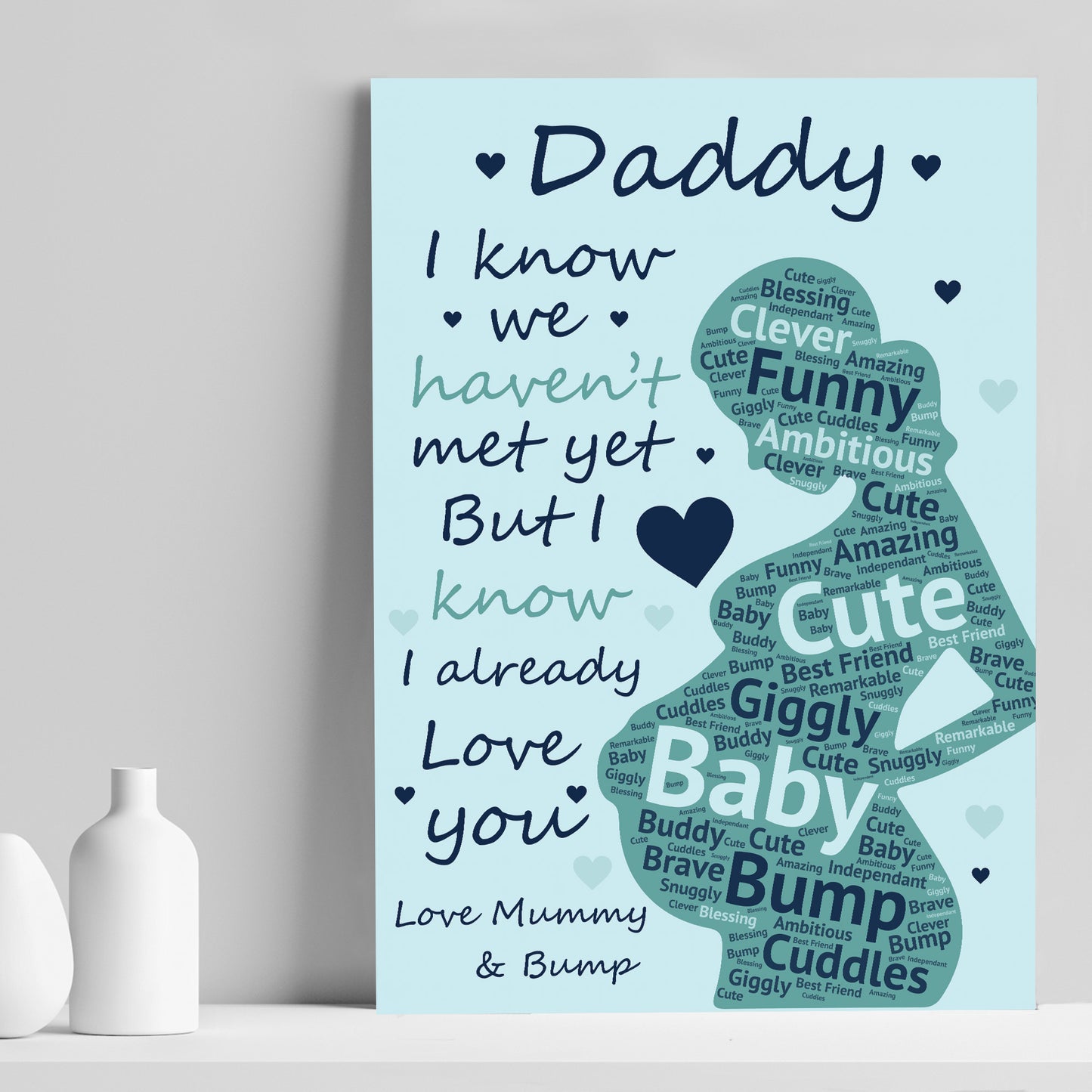 Daddy To Be Gift Fathers Day Gift From Bump Dad Baby Shower Gift