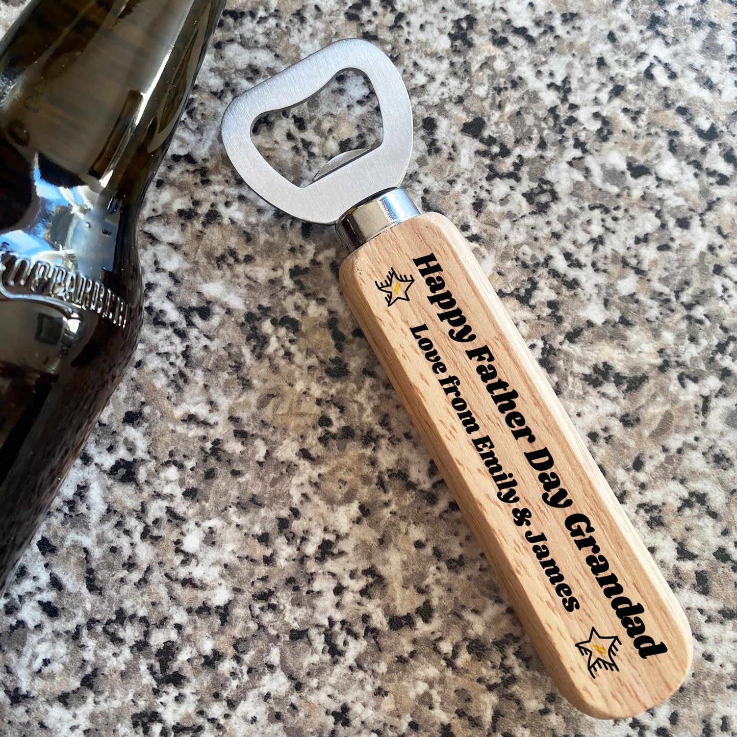 Personalised Fathers Day Gift For Grandad Bottle Opener Thankyou