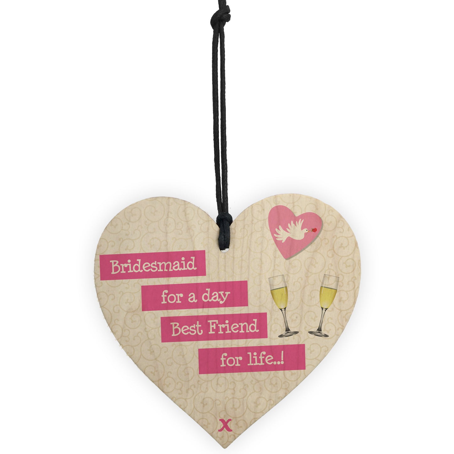 Bridesmaid For A Day Wedding Best Friend Gift Hanging Plaque