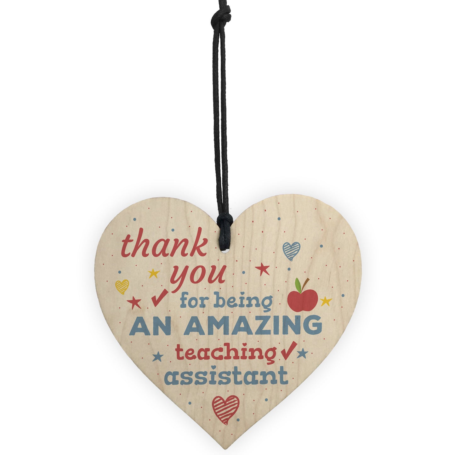 Amazing Teacher Teaching Assistant Leaving Gift Wooden Heart