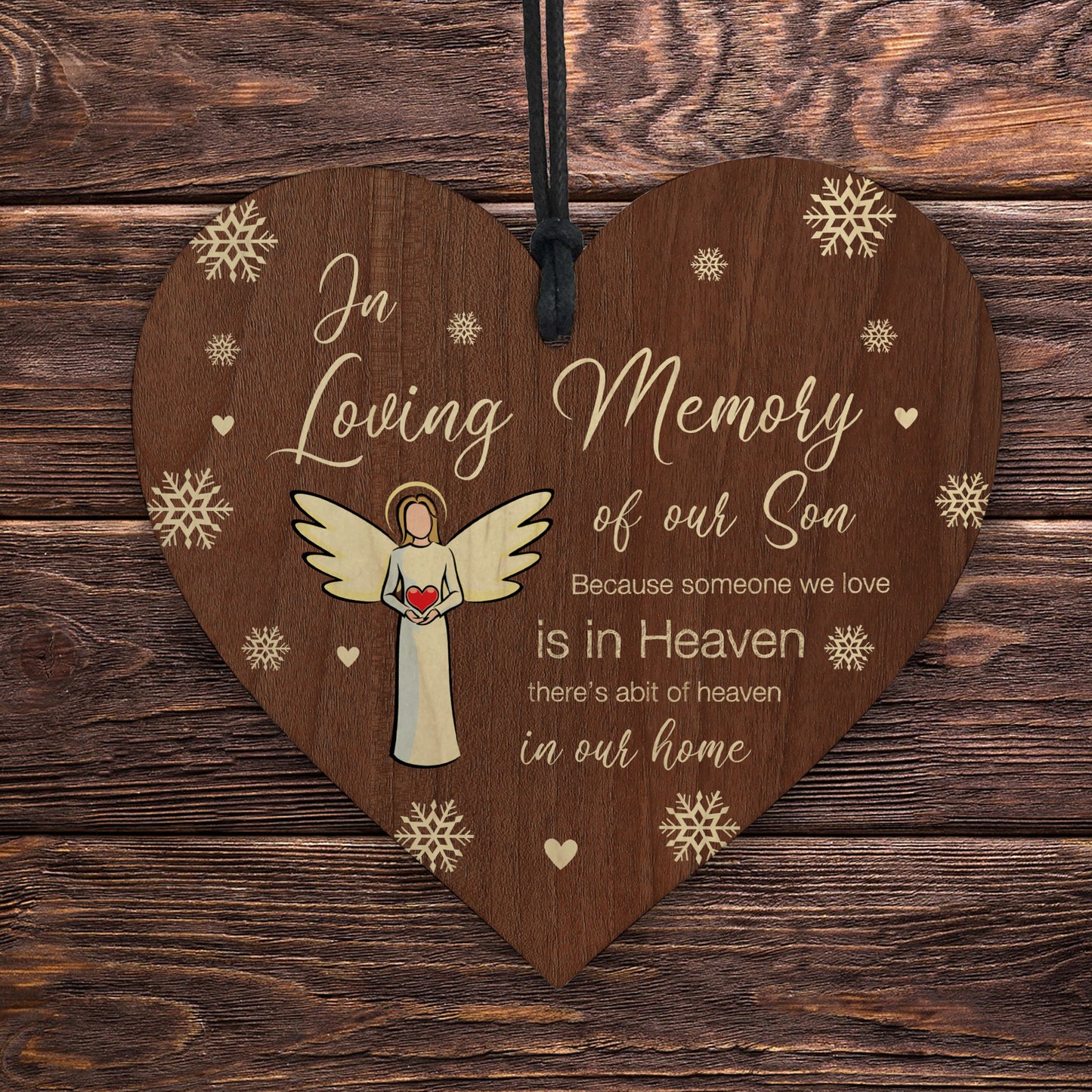 In Loving Memory of Son Memorial Bauble Ornaments Remembrance