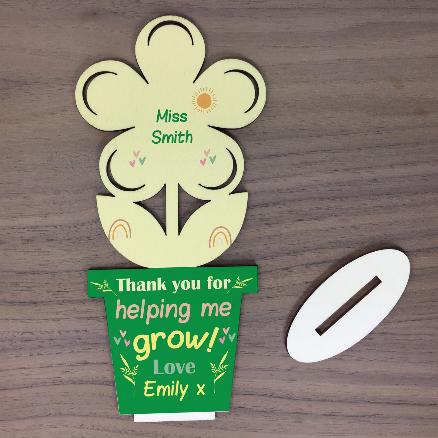 Personalised Thank You Grow Teacher Gifts Leaving Pre School