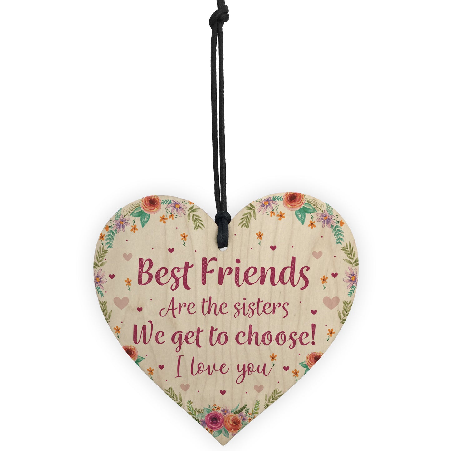 Best FRIEND Sister Gifts Wooden Heart Birthday Christmas Gift
