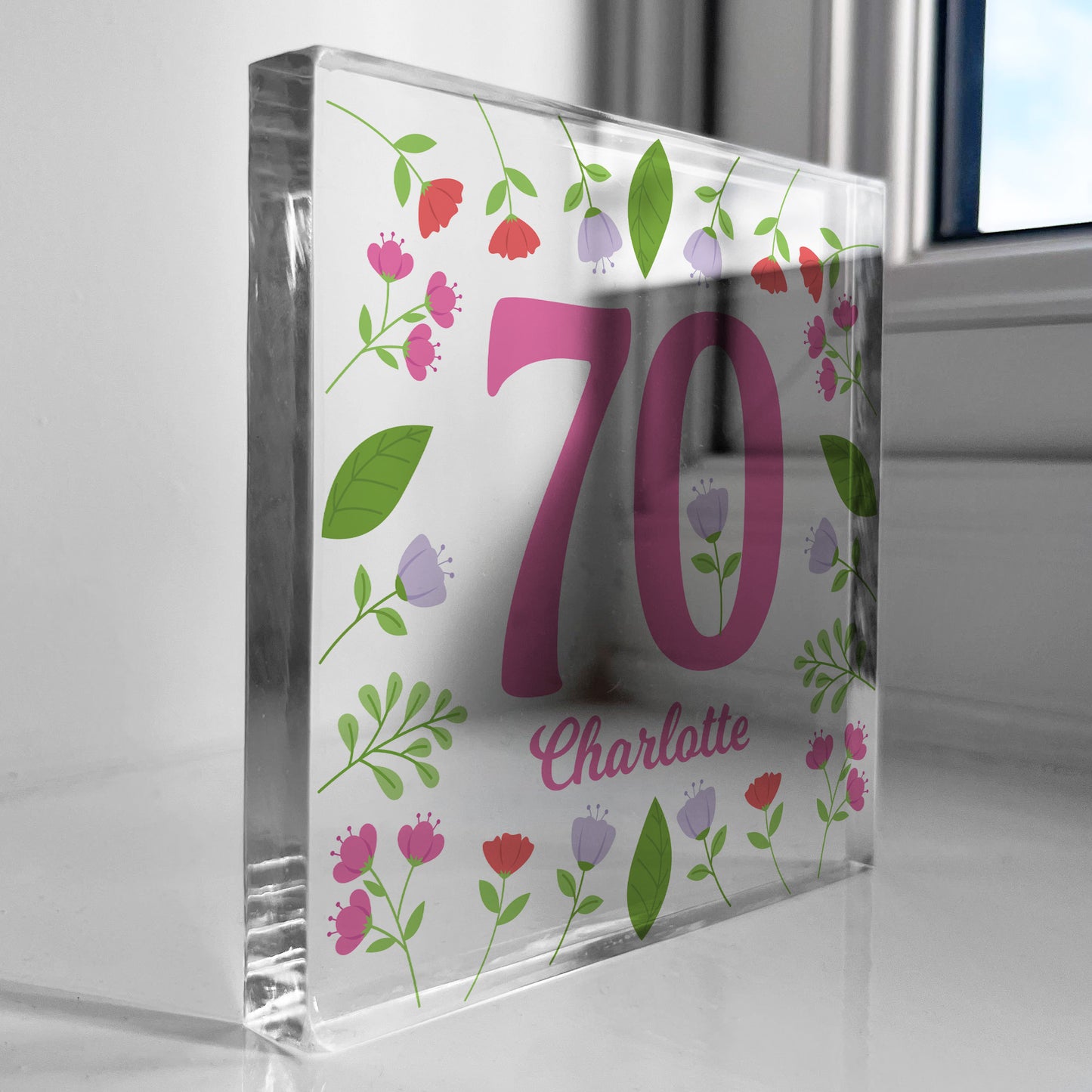 70th Birthday Gifts For Nan Mum Women Her PERSONALISED Block